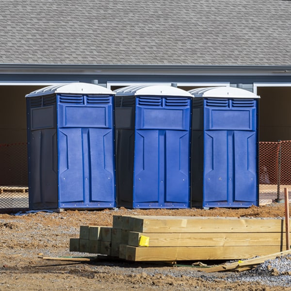 how can i report damages or issues with the porta potties during my rental period in Ilfeld NM